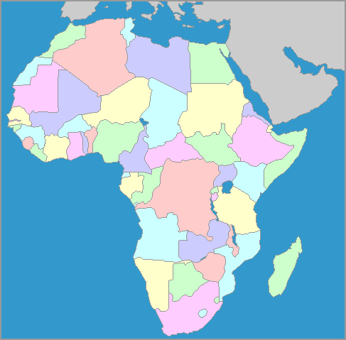 Interactive map of Africa - Know the countries and capitals of Africa, rivers and oceans with this interactive map