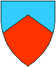 Medieval shield, showing per chevron pattern