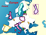 Europe countries and capitals map puzzle