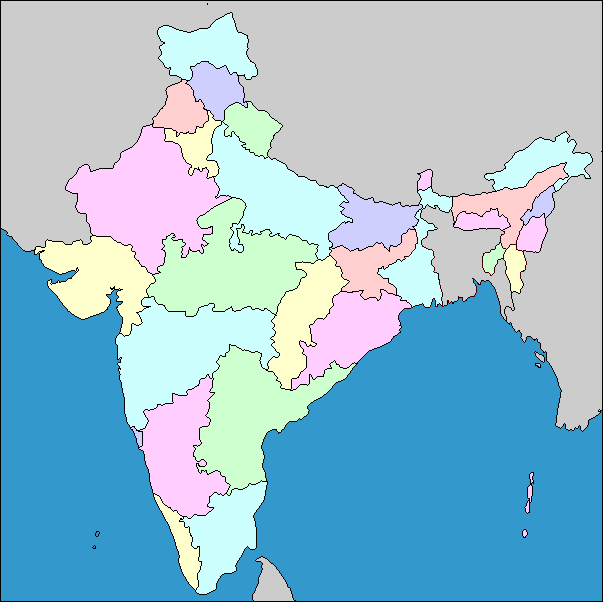 india map states