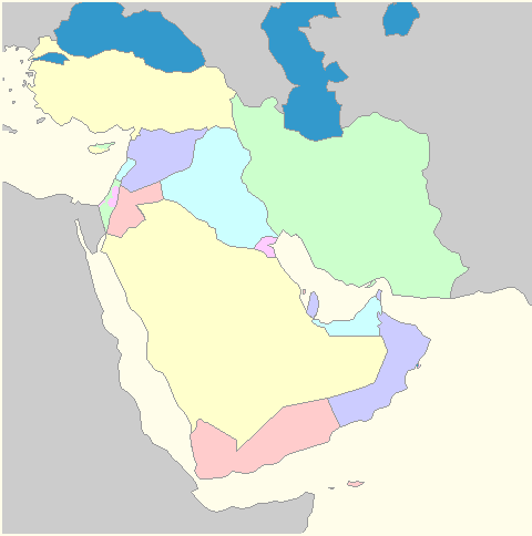 Online Atlas Map of the Middle East