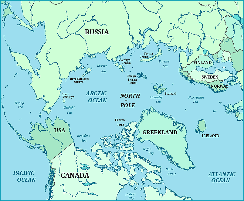 Print this map of the Arctic Region