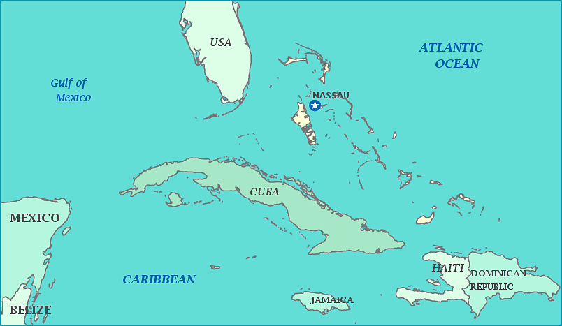 Bahamas map, Map of Bahamas, Nassau, Haiti, Cuba, Florida