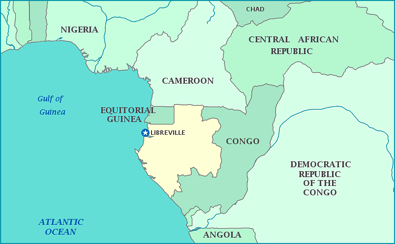Gabon map, Map of Gabon, Libreville, Equatorial Guinea, Cameroon, Congo, Gulf of Guinea, Atlantic Ocean