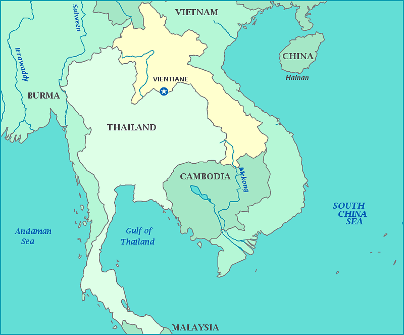 map of laos and thailand. Print this map of Laos