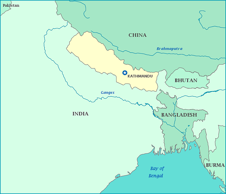 Map Of Nepal And India Map Of Nepal