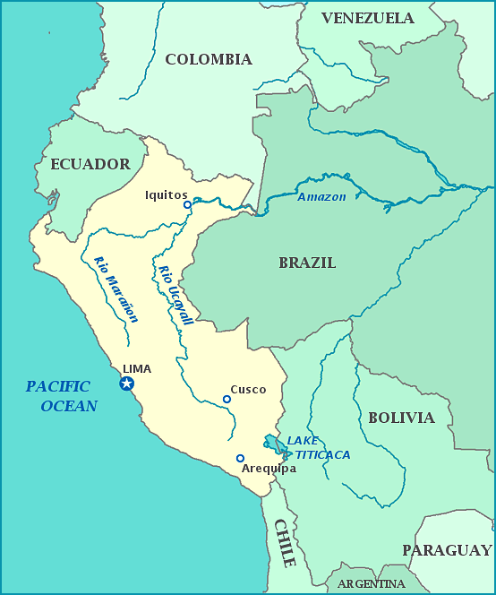 Print this map of Peru