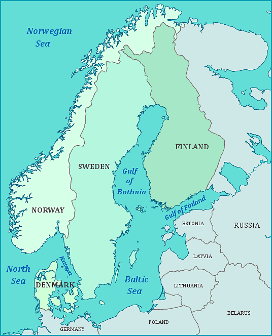 Mpa of Scandinavia