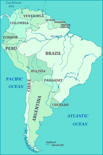 angel falls is located where on a map