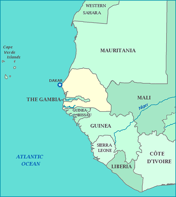 Print this map of Senegal
